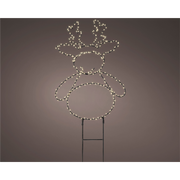 Metal Reindeer With 280 External Led H47Cm Black Color ...