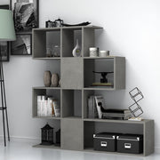 Aktif double-sided bookcase 145x145x29 cm. concrete grey