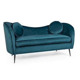 2 seater velvet effect sofa Candis Deep