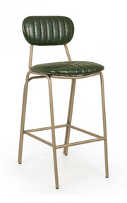 Addy dark green vintage bar stool 41x51x100h cm