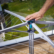 Vertical clothesline with umbrella LinoPop-Up 140