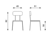 Polypropylene chair with green seat