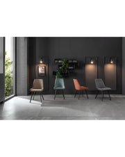 4x Sedia in Microfibra - Fox 