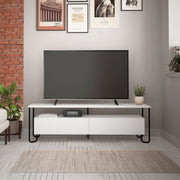 White TV stand with two doors 150x42x45h cm