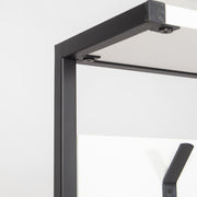 White Nomad Entry Shelf with 5 Coat Hooks L 78 x W 30 x H 182 cm