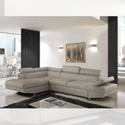 Left corner sofa Julie with gray pull-out bed 297x206x79