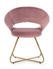 2x Gold Vanity armchair in pink velvet