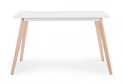 Michelangelo white wooden table 120 x 80 cm