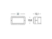 E27 white line wall lamp