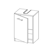 Base unit Solo11 white reversible door