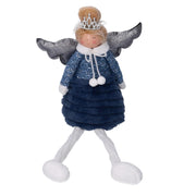Sitting angel in blue fabric cm20x12h46