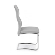 Light gray eco-leather chair THELMA 44x58x h104 cm