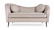 2 seater velvet effect sofa Candis Light Gray