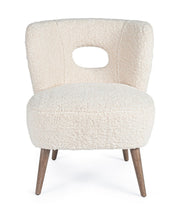 Cortina vintage wood and fabric armchair