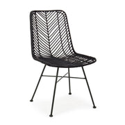 2x Lorena chair black rattan weaving