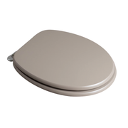 Universal toilet seat in dove gray lacquered MDF wood