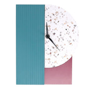 Multicolor wooden clock 19.5x5x25 cm