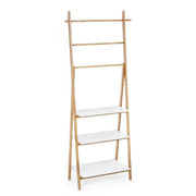 Audrey bamboo and wood shelf with ladder