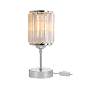 Alis chrome table lamp and crystal effect lampshade MNG7079