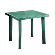 Green plastic table 80x75x72h cm. Flake