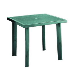 Green plastic table 80x75x72h cm. Flake