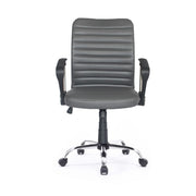 Asgar office armchair with dove gray chromed base