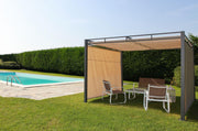 Maine gazebo with 3x3 cm steel pergola with side curtains