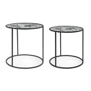 Set of 2 Mondo coffee tables in metal
