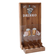 Rectangular natural wood bottle opener cm19x39,5h7,5