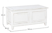 Colette rustic chest in white melamine wood