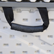 Foldable folding table in white resin with iron structure 244X76X74 EG45065