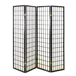 Black Rice Paper Room Divider 180 x 180 cm