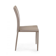 Modern dove gray leatherette chair