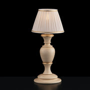 Lamp in wood and ivory wood pulp and gold leaf 1 light cm 36