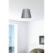 Conic pendant lamp ASZ0777 in gray fabric