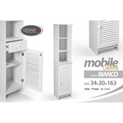 Colonna bianca bagno stile veneziano con anta cm 34 x 30 x 163