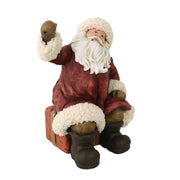 Red resin Santa Claus 24.5x20.5h32.5 cm