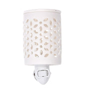 Essence burner white perforated ceramic plug 10.3x7.2h14 cm