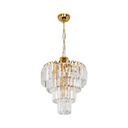 Miranda MDL3831 glass and gold 3-light ceiling lamp