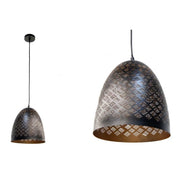 Lampadario urban industrial moderno  in metallo cm 25 x 108 nero