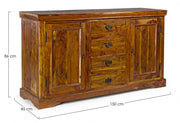 Rustic sideboard Chateaux 2 doors and 4 drawers