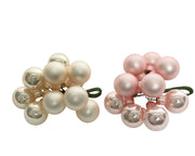 Pink and pale pink Christmas decorative bunch assorted colors ø2 cm