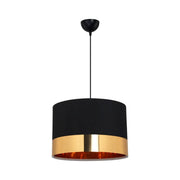 Alfina pendant lamp black fabric with gold band ASZ1665