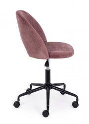 Linzey office chair in pink velvet