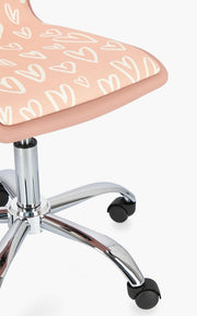 Young Hearts leatherette steel office chair 42.5 x 40 x 87 cm