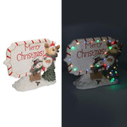 Written in red white resin with led cm45x12h36