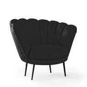 Orel shell armchair in gray nubuck