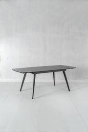 Extendable table with anthracite gray ceramic top 140/170/200x90x76h cm