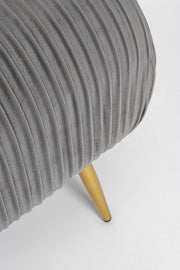 Selena gray velvet 2-seater bench