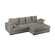 Calgary gray reversible peninsula sofa